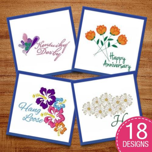 Picture of Gorgeous Floral Decorations Embroidery Design Pack