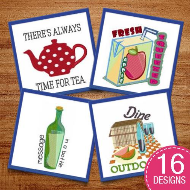 Picture of Foods - Drinks Embroidery Design Pack