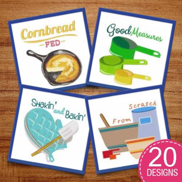Picture of Let's Cook! Embroidery Design Pack