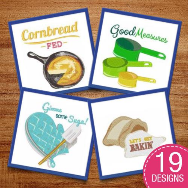Picture of Food Preparation Tools Embroidery Design Pack