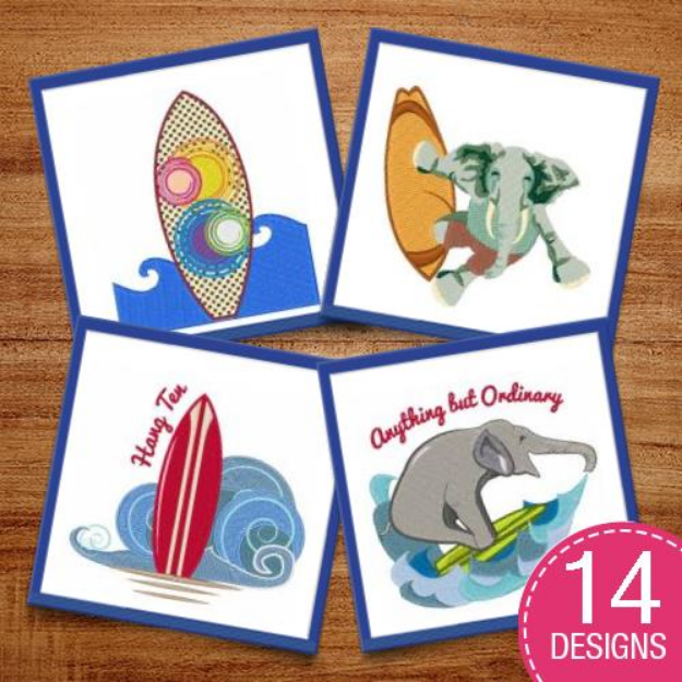 Picture of Amusing Water Sports & Animals Embroidery Design Pack
