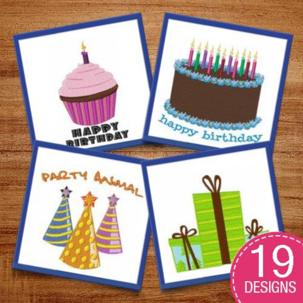 Picture of Happy Birthday! Embroidery Design Pack