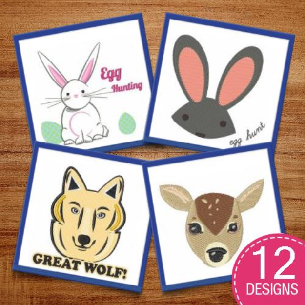 Picture of Mammal Heads Embroidery Design Pack
