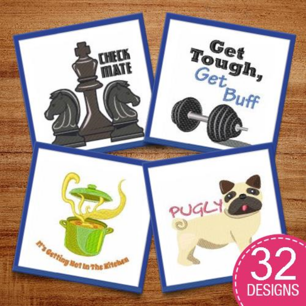 Picture of Cute Captions Embroidery Design Pack