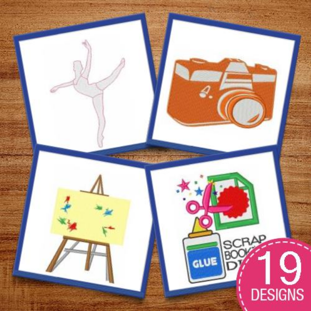 Picture of Dancers, Arts & Crafts Embroidery Design Pack