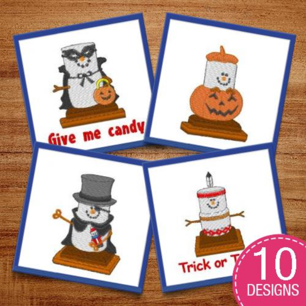 Picture of Halloween Candy Treats Embroidery Design Pack
