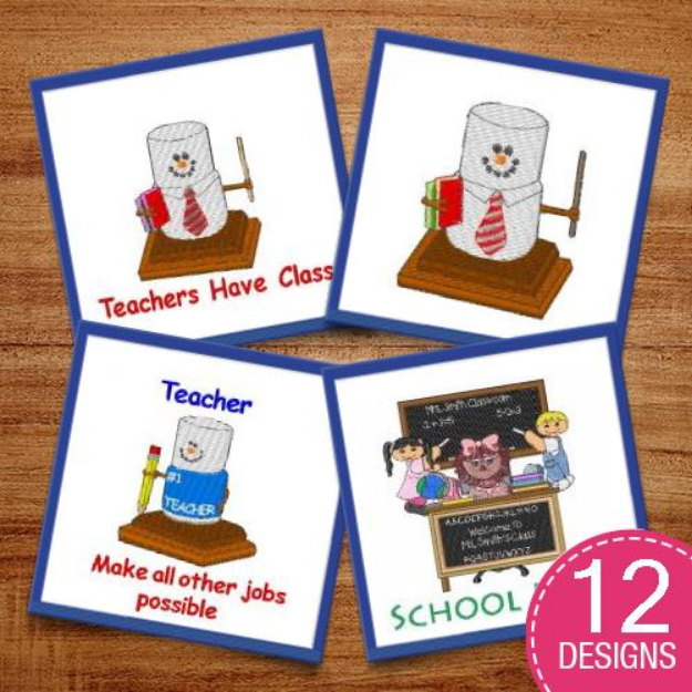 Picture of School Is In Session! Embroidery Design Pack