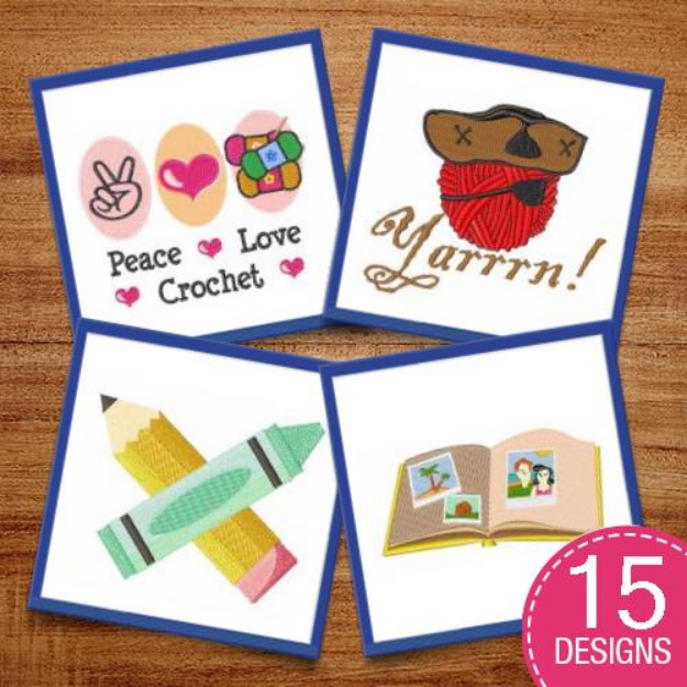 Picture of Crayons & Craft Supplies Embroidery Design Pack