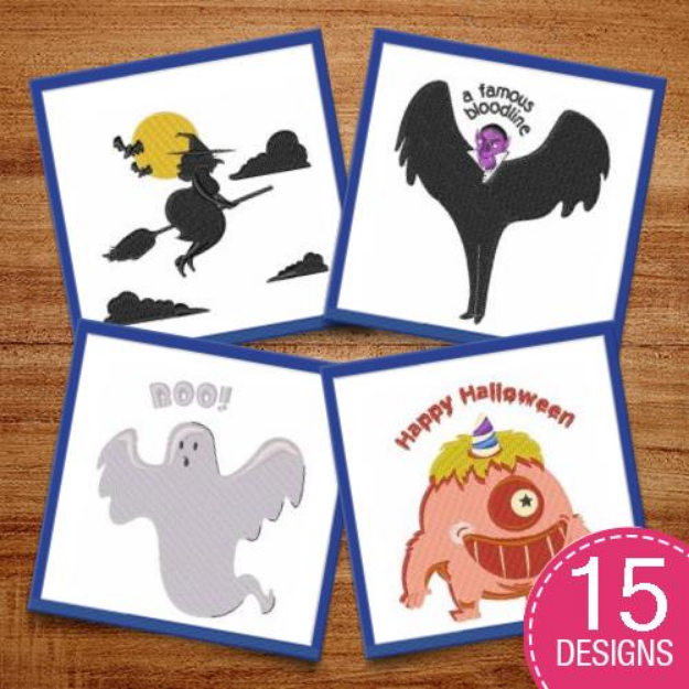 Picture of Halloween Fictional Characters Embroidery Design Pack