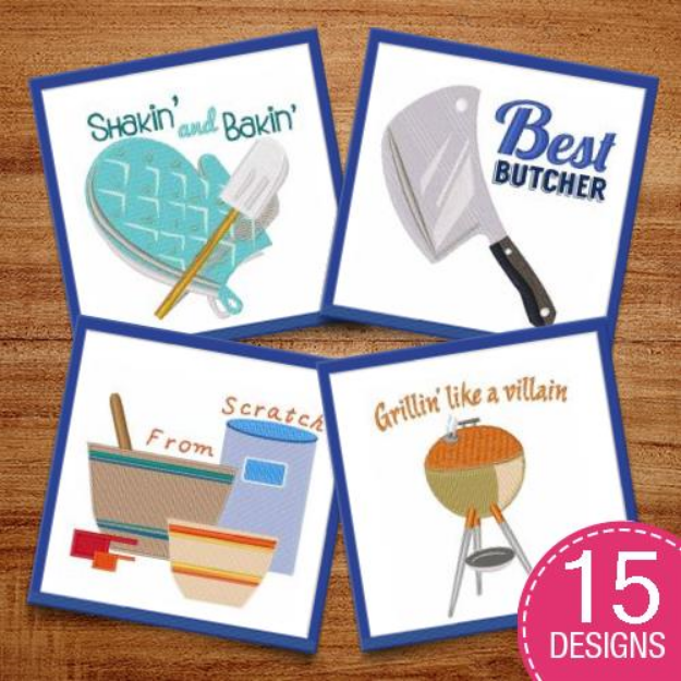 Picture of Baking Supplies Embroidery Design Pack
