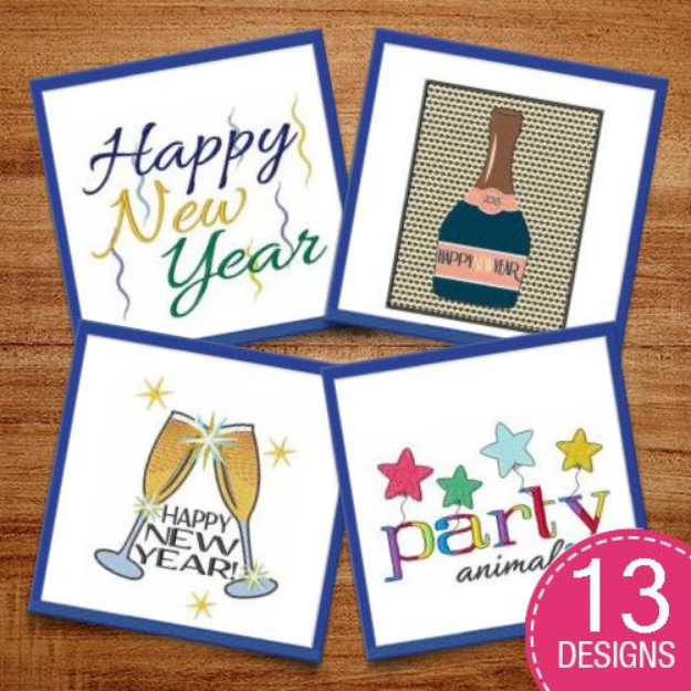 Picture of Happy New Years! Embroidery Design Pack