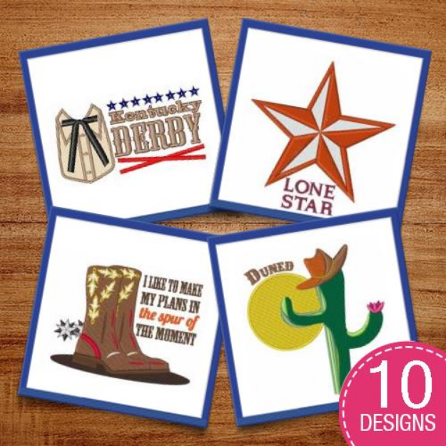 Picture of Cowboy Boots & Western Wear Embroidery Design Pack