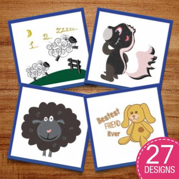 Picture of Funny Animal Designs Embroidery Design Pack