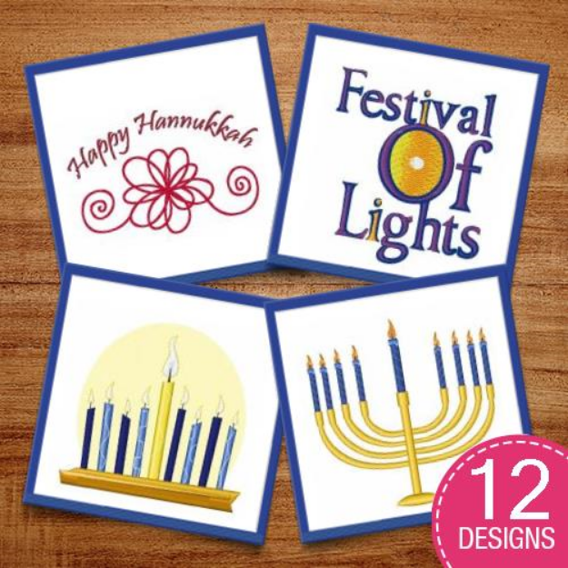 Picture of Happy Hanukah Embroidery Design Pack