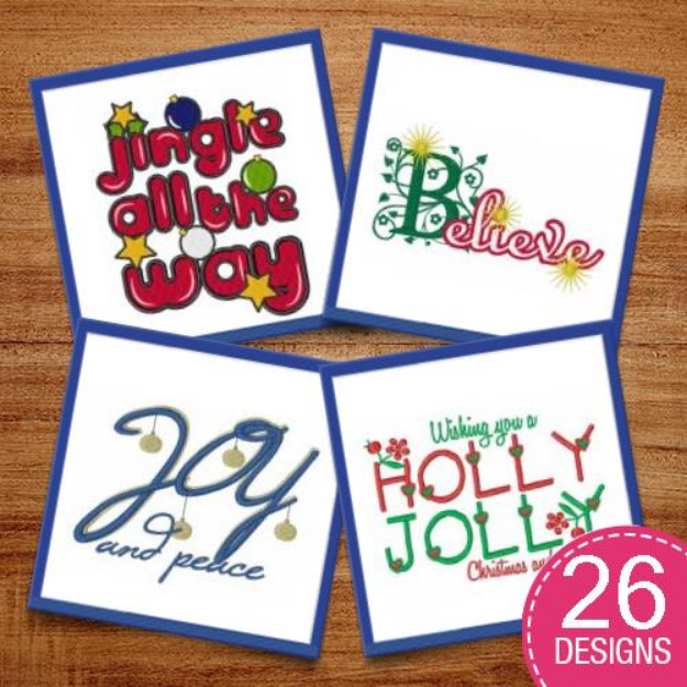 Picture of Christmas Holidays Embroidery Design Pack