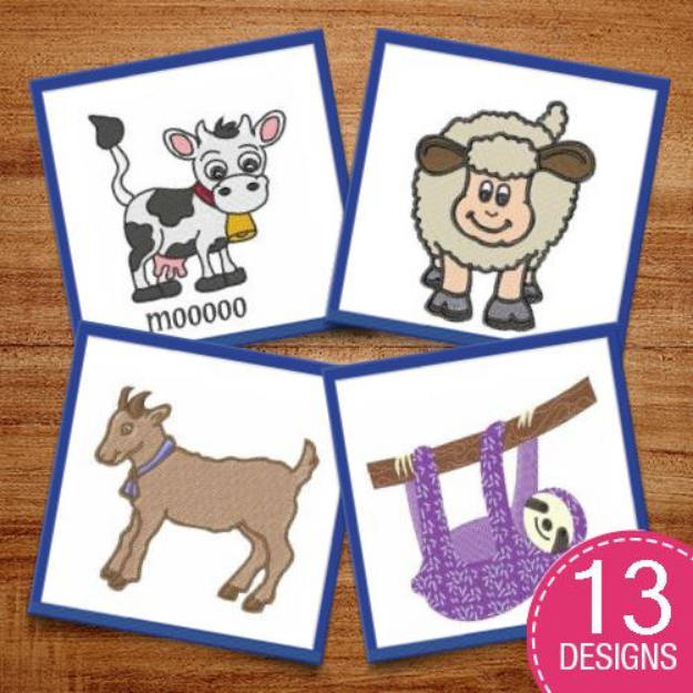 Picture of Noah's Ark Nursery Animals Embroidery Design Pack
