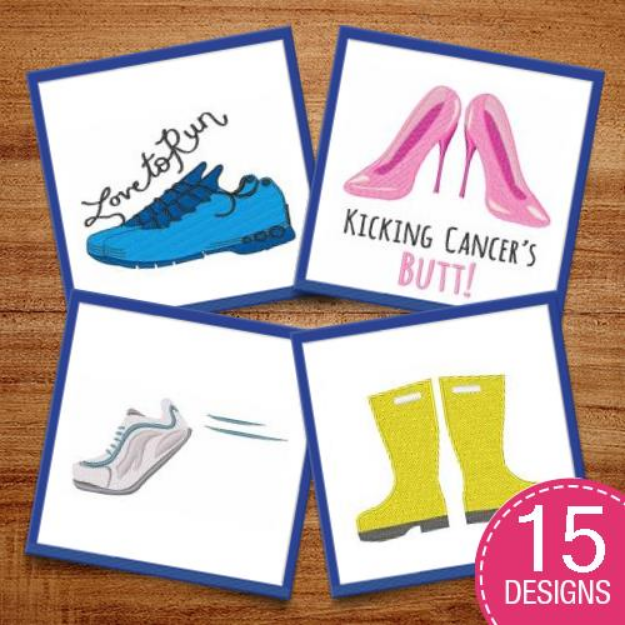 Picture of Shoes, Ballet Slippers & More Embroidery Design Pack