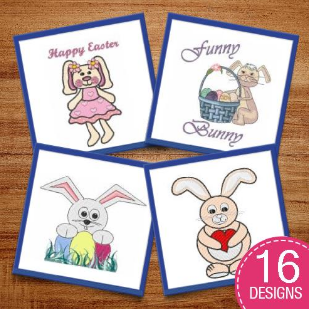 Picture of Have A Hoppy Easter! Embroidery Design Pack