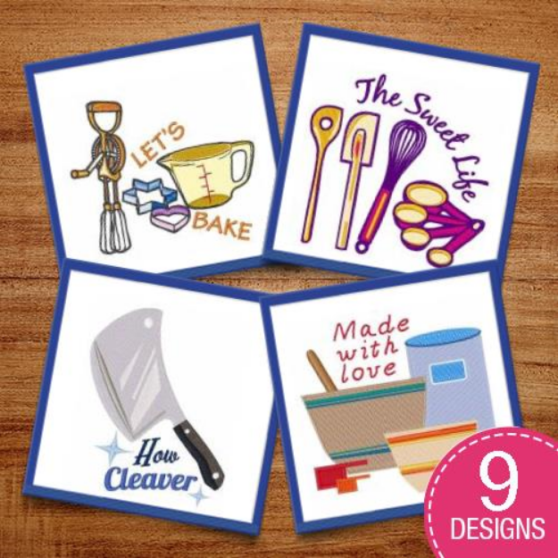 Picture of Get Ready, Let's Bake! Embroidery Design Pack
