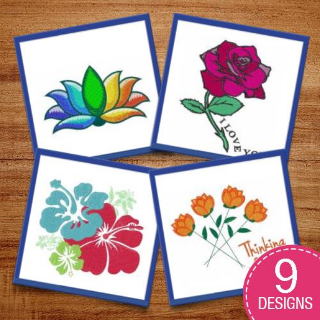 Picture of Fun Florals Embroidery Design Pack