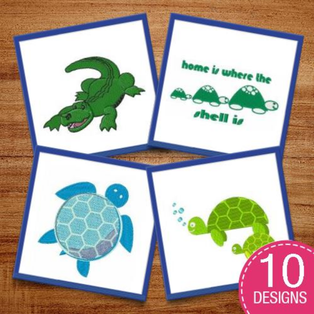 Picture of Reptiles & Snakes Embroidery Design Pack