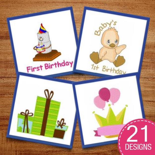 Picture of Have A Happy Birthday Embroidery Design Pack