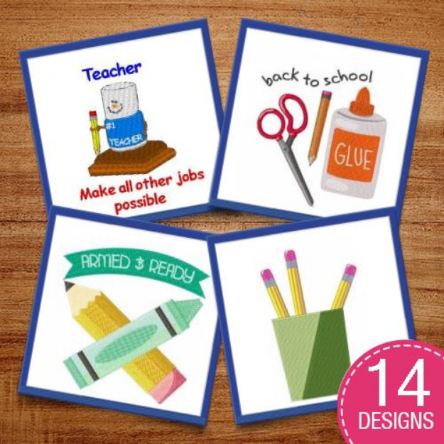 Picture of Schools In! Embroidery Design Pack