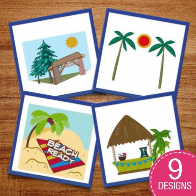 Picture of Summer Season Fun! Embroidery Design Pack