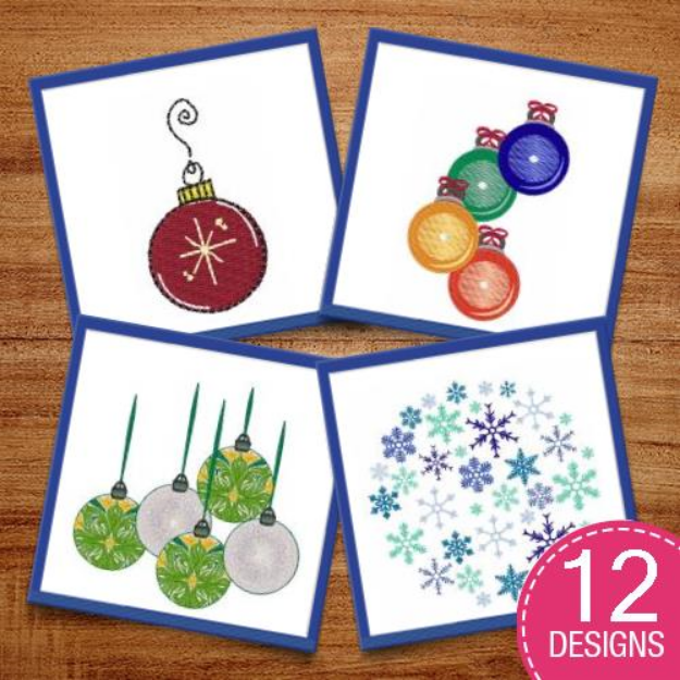 Picture of Christmas Wreathes & Decorations Embroidery Design Pack