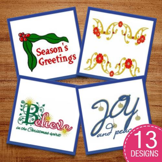 Picture of Funny Christmas Decorations Embroidery Design Pack