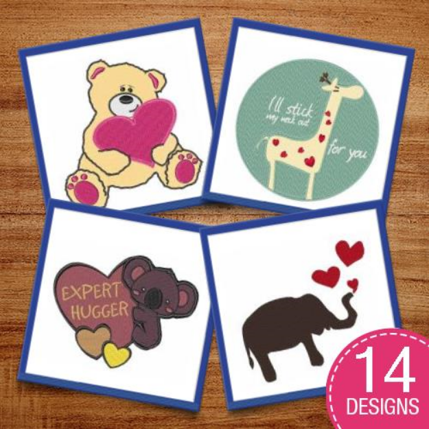 Picture of Cute Animals & Mammals Embroidery Design Pack