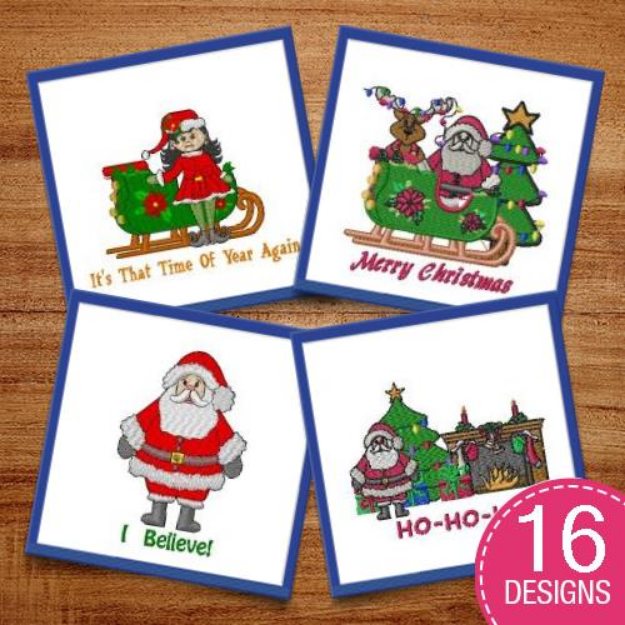 Picture of Christmas Characters Embroidery Design Pack