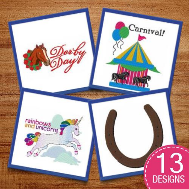 Picture of Horses & Unicorns Embroidery Design Pack
