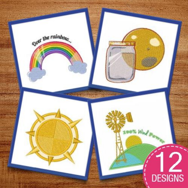 Picture of Outdoor Sky & Sun Scenes Embroidery Design Pack
