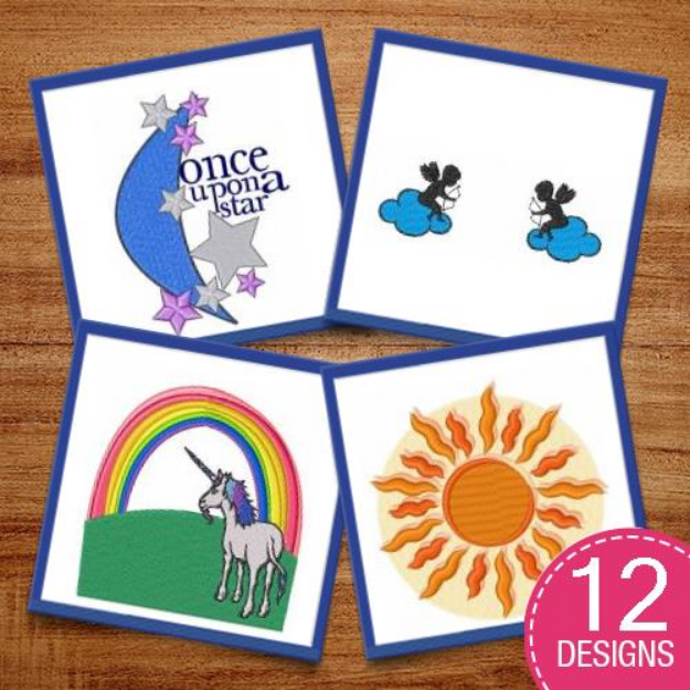 Picture of Rainbows, Sunshine & The Sky Embroidery Design Pack