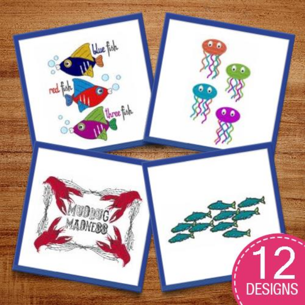 Picture of Under The Sea Animals Embroidery Design Pack