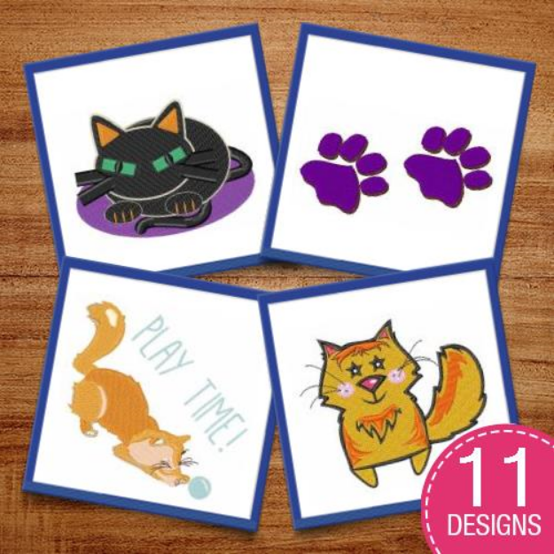 Picture of Purrfect Cats  & Kittens Embroidery Design Pack