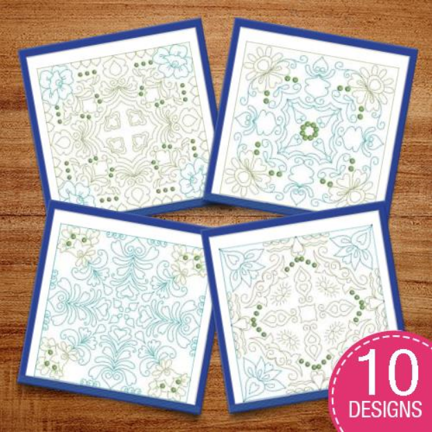Picture of Multi Color Motif Quilt Blocks Embroidery Design Pack
