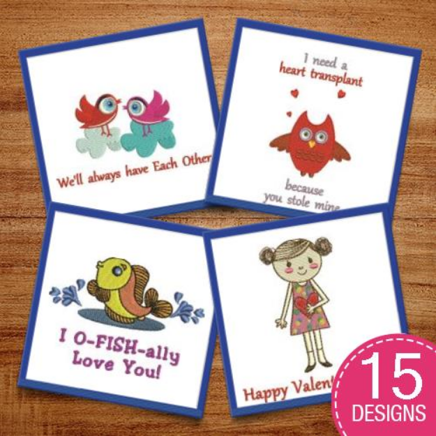 Picture of Happy Valentines Day! Embroidery Design Pack