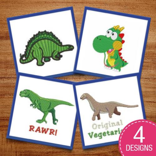 Picture of Daring Dinos Embroidery Design Pack
