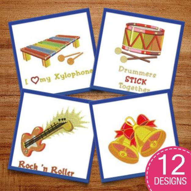 Picture of Music Lovers Toys Embroidery Design Pack