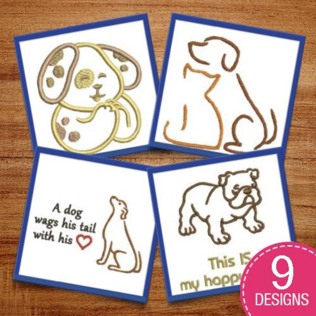Picture of Canine Outlines Embroidery Design Pack