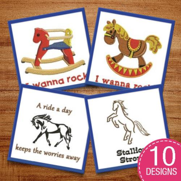 Picture of Horses & Ponies Embroidery Design Pack