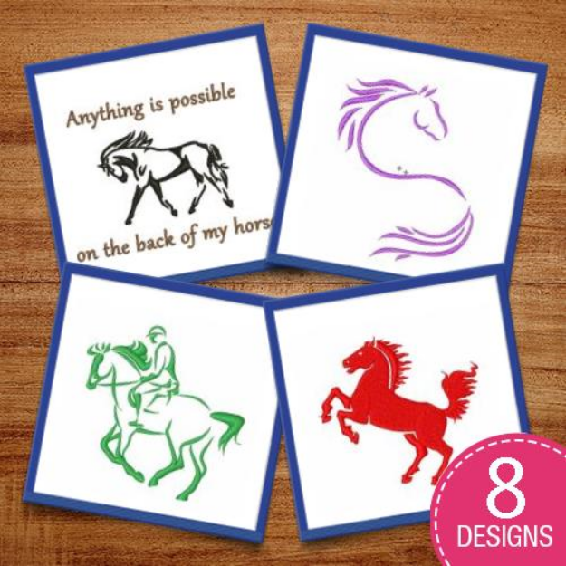 Picture of Horse Lovers Embroidery Design Pack