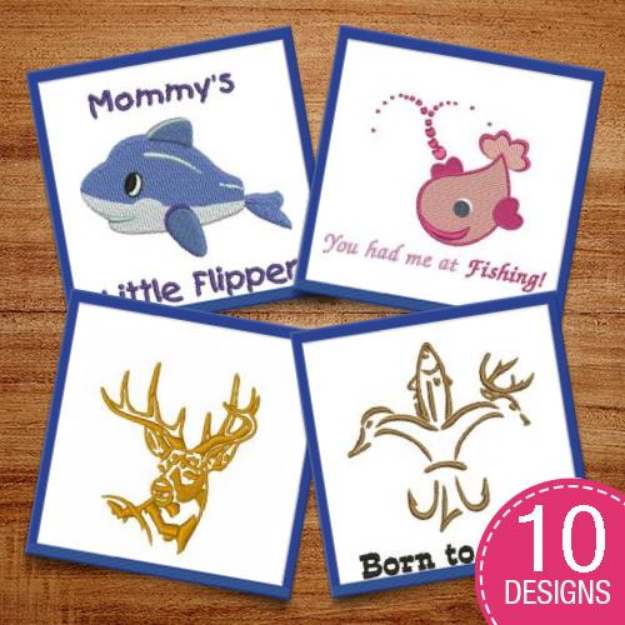 Picture of Animal Captions Embroidery Design Pack