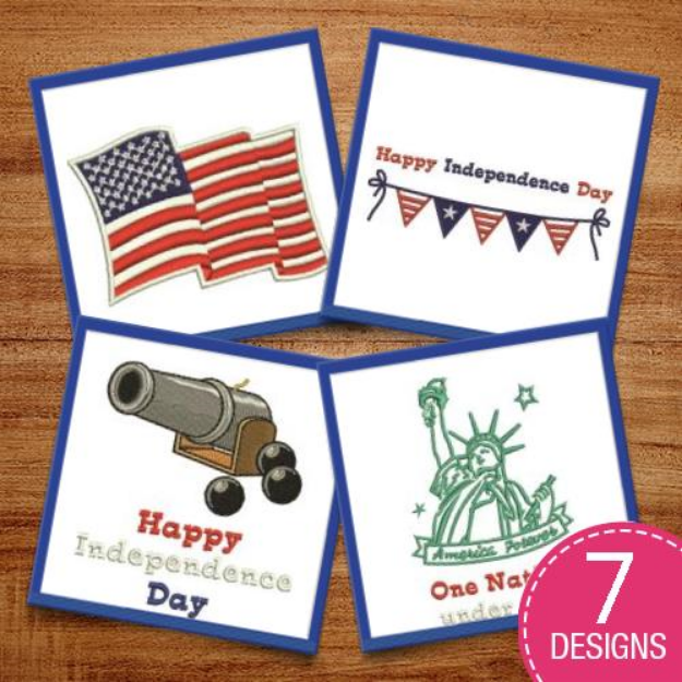 Picture of Happy Independence Day Embroidery Design Pack