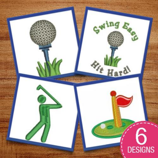 Picture of Golf Game Galore Embroidery Design Pack