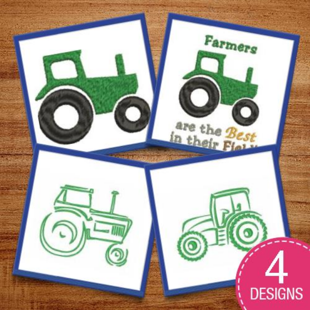 Picture of John Deere Tractors Embroidery Design Pack