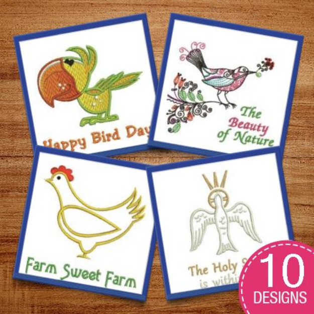 Picture of Beautiful Birds Embroidery Design Pack
