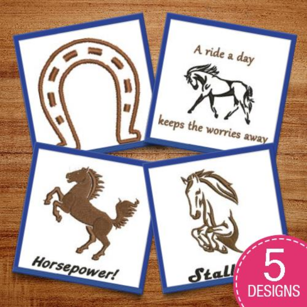 Picture of Wild Stallions Embroidery Design Pack